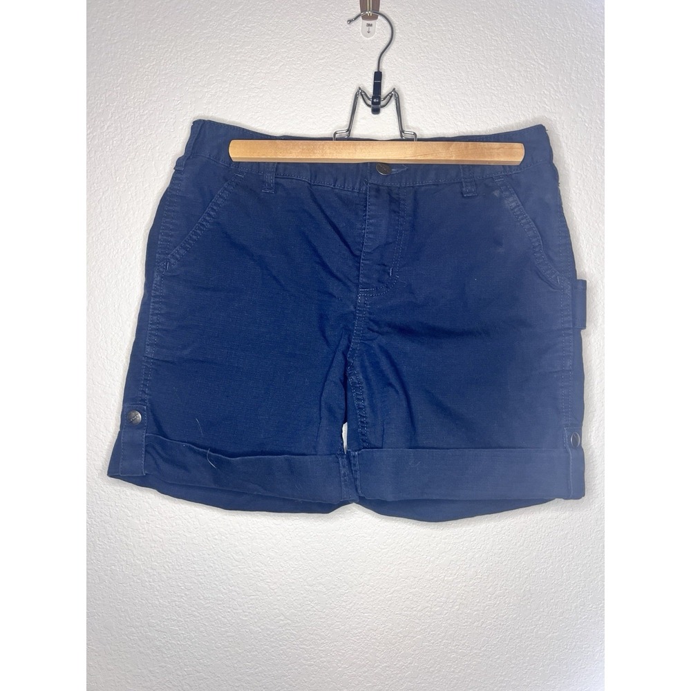 Carhartt Original Fit Womens Shorts Size 4 Blue‎ Work Utility Outdoor Shorts